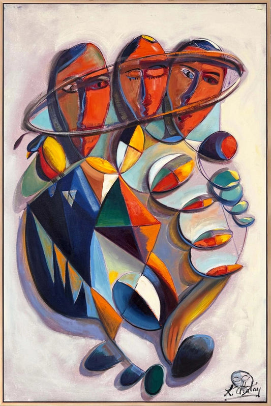 Çok Sesli Figür Yağlı Boya Tablosu