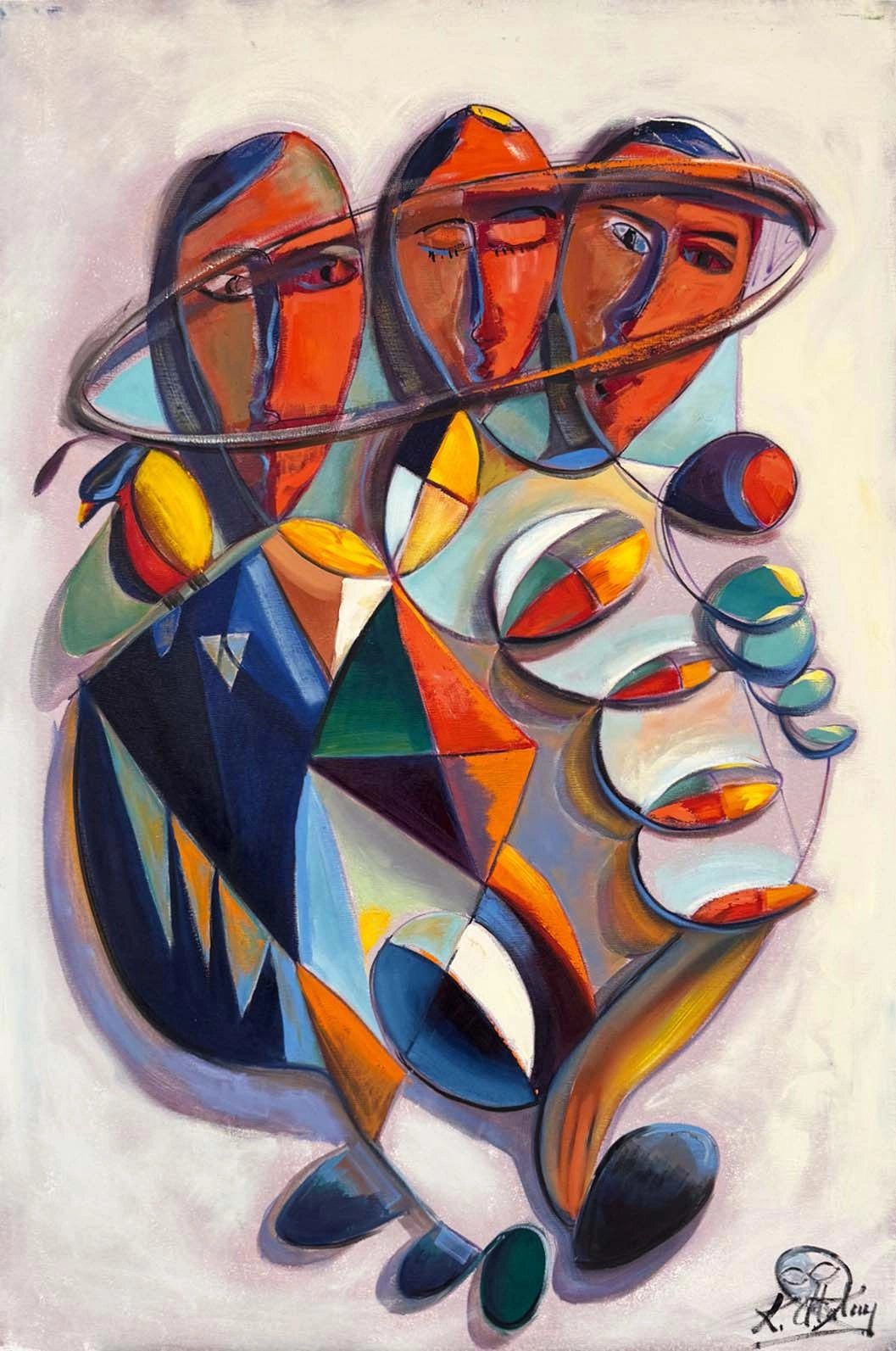 Çok Sesli Figür Yağlı Boya Tablosu