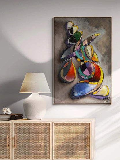 Duyunun Geometrisi Yağlı Boya Tablosu