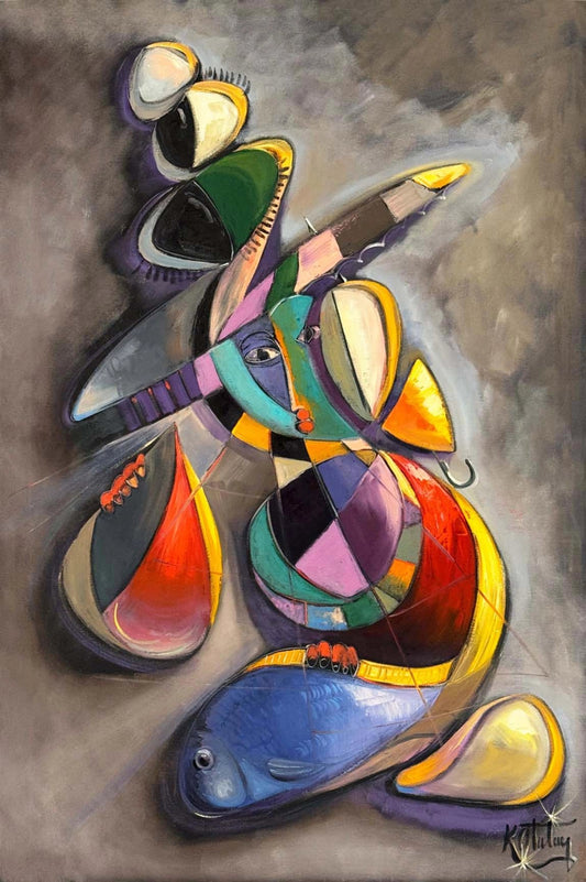 Duyunun Geometrisi Yağlı Boya Tablosu