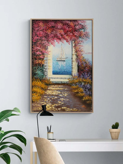 Denize Açılan Bahar Yağlı Boya Tablosu