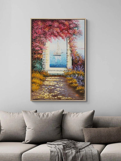 Denize Açılan Bahar Yağlı Boya Tablosu