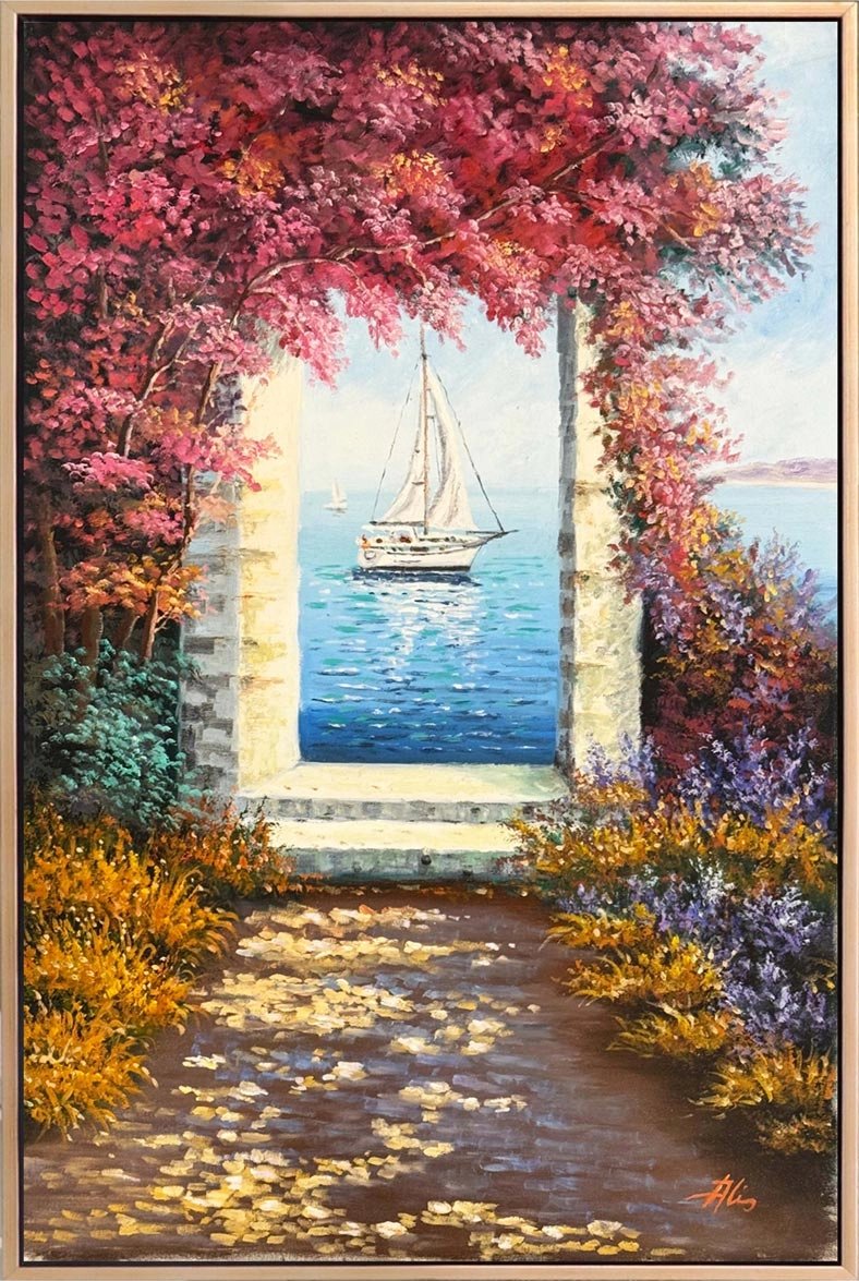 Denize Açılan Bahar Yağlı Boya Tablosu