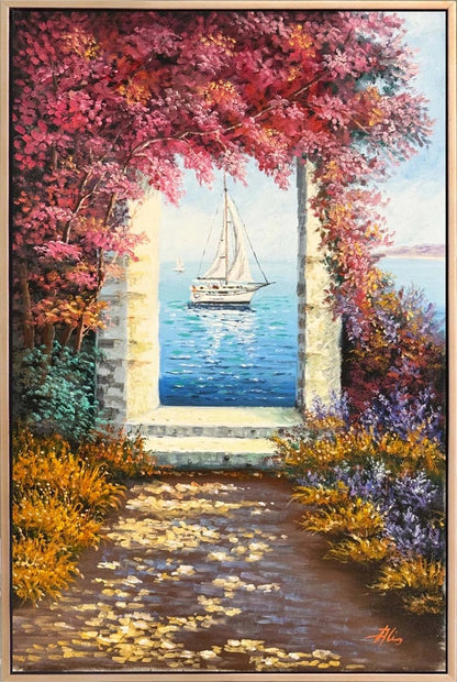 Denize Açılan Bahar Yağlı Boya Tablosu