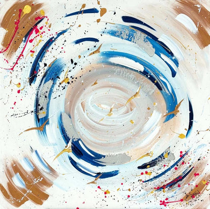 Mavi Girdap Yağlı Boya Tablosu