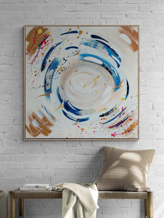 Mavi Girdap Yağlı Boya Tablosu