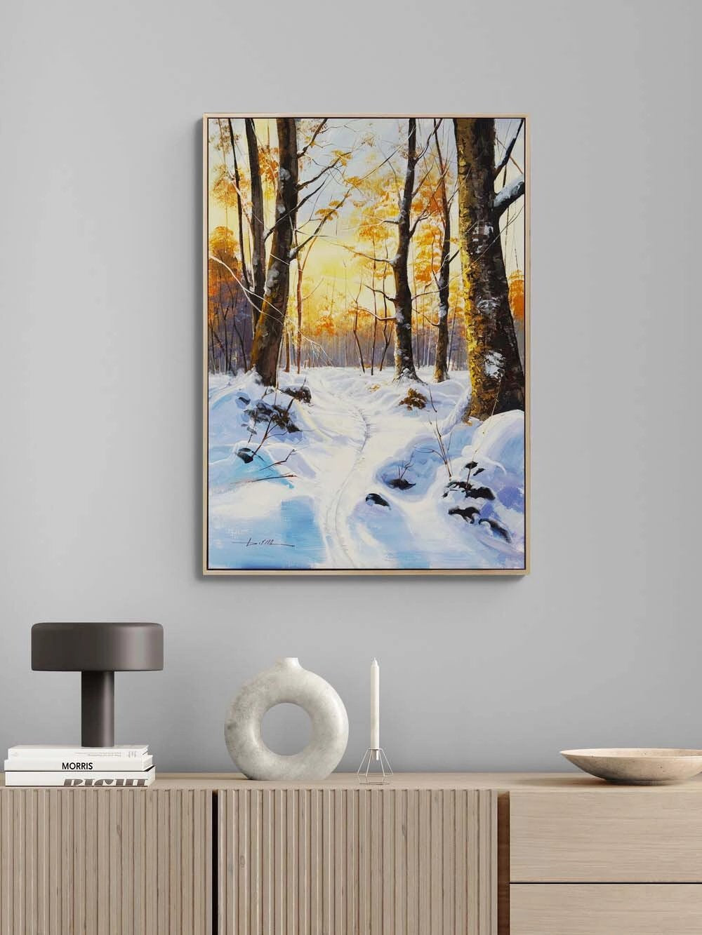 Kar Yansıması Yağlı Boya Tablosu