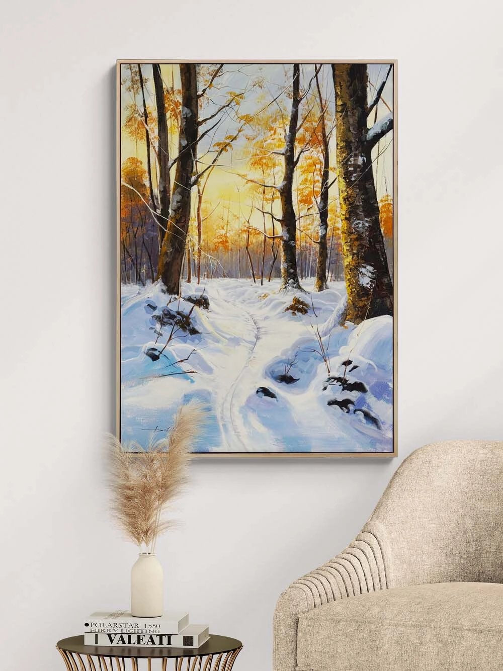 Kar Yansıması Yağlı Boya Tablosu