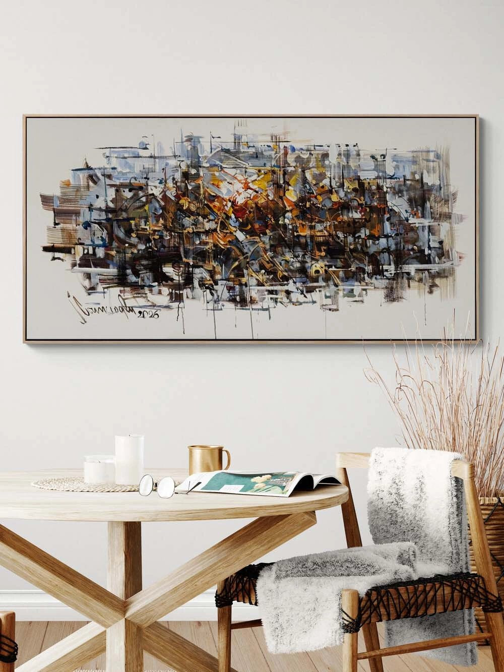 Zamana Dokunan Işık Yağlı Boya Tablosu