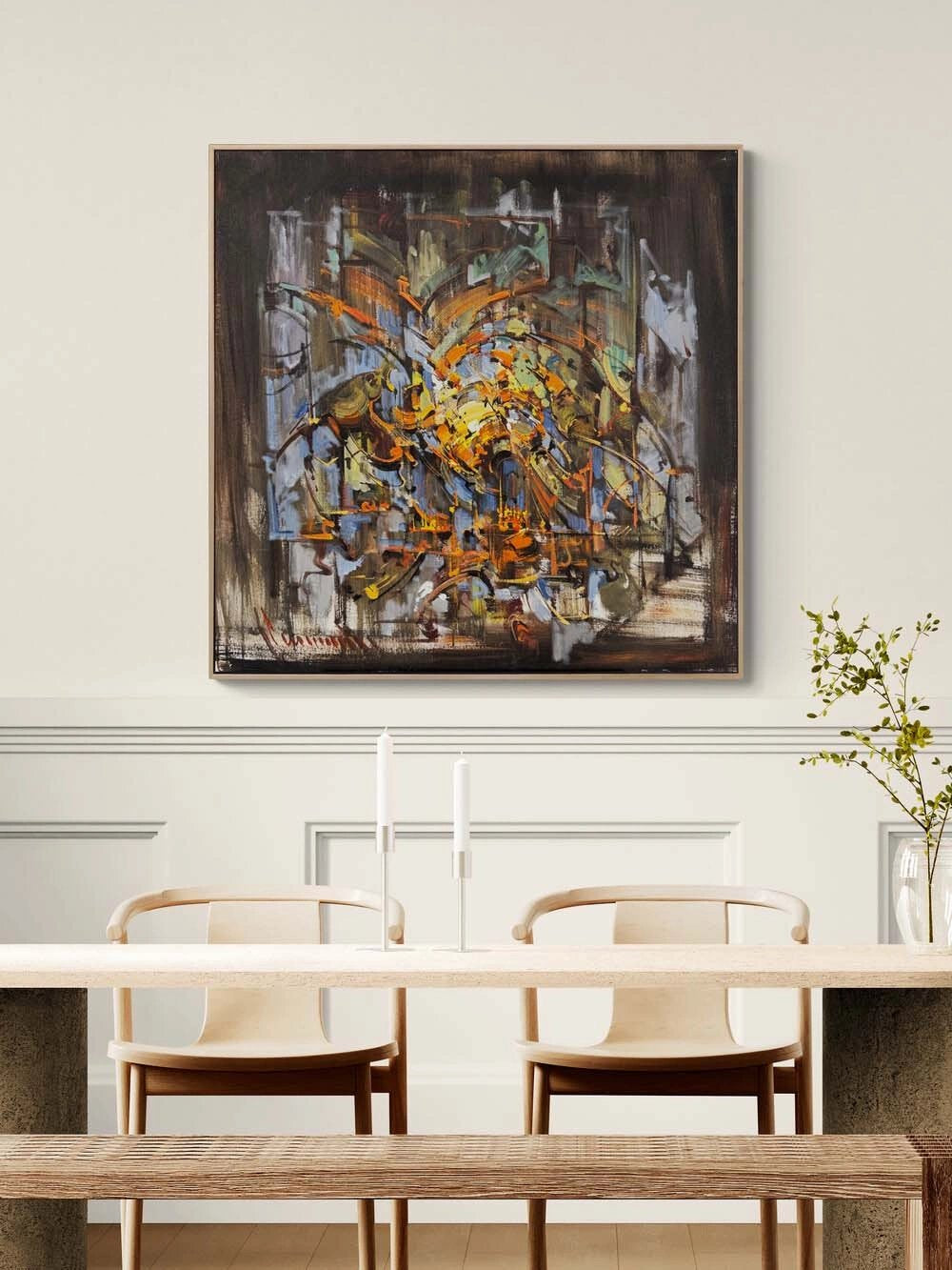 Kaybolan Çizgiler Yağlı Boya Tablosu