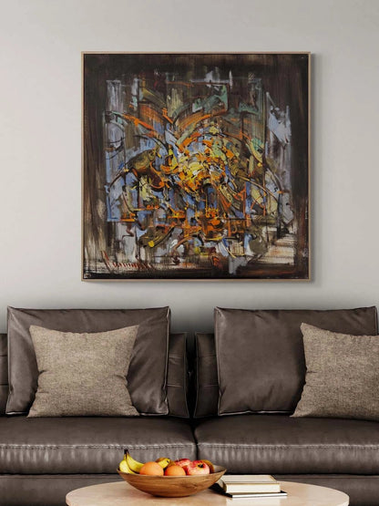 Kaybolan Çizgiler Yağlı Boya Tablosu