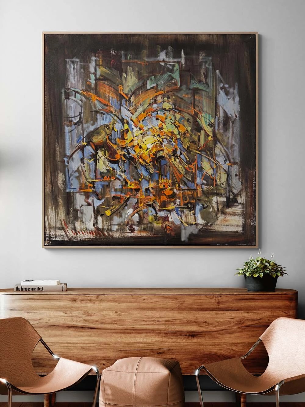 Kaybolan Çizgiler Yağlı Boya Tablosu