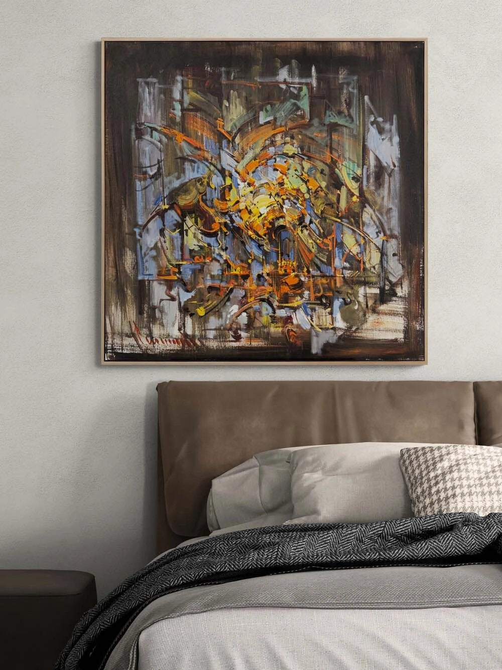 Kaybolan Çizgiler Yağlı Boya Tablosu