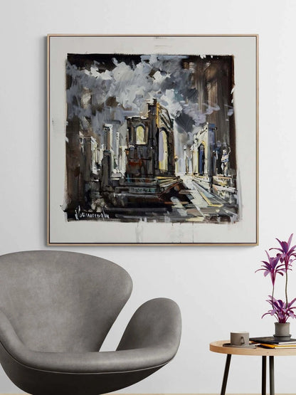 Antik Sessizlik Yağlı Boya Tablosu