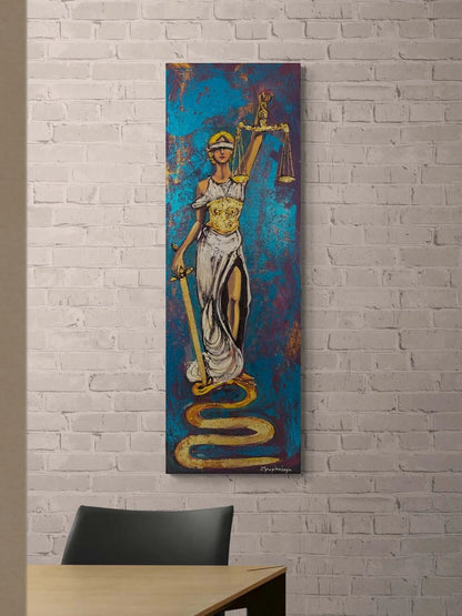 Justitia'nın Adaleti Yağlı Boya Tablosu
