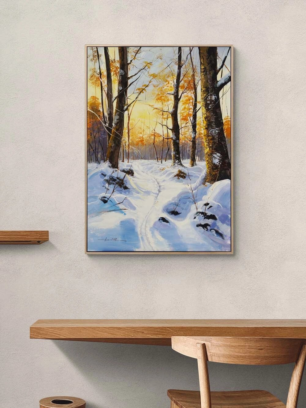 Kar Yansıması Yağlı Boya Tablosu