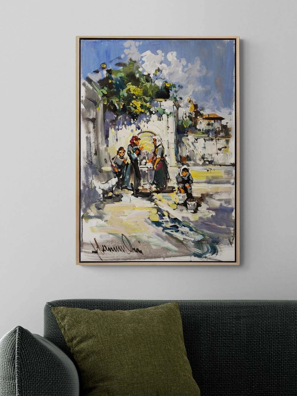 Köy Çeşmesi Yağlı Boya Tablosu