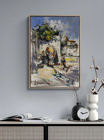 Köy Çeşmesi Yağlı Boya Tablosu