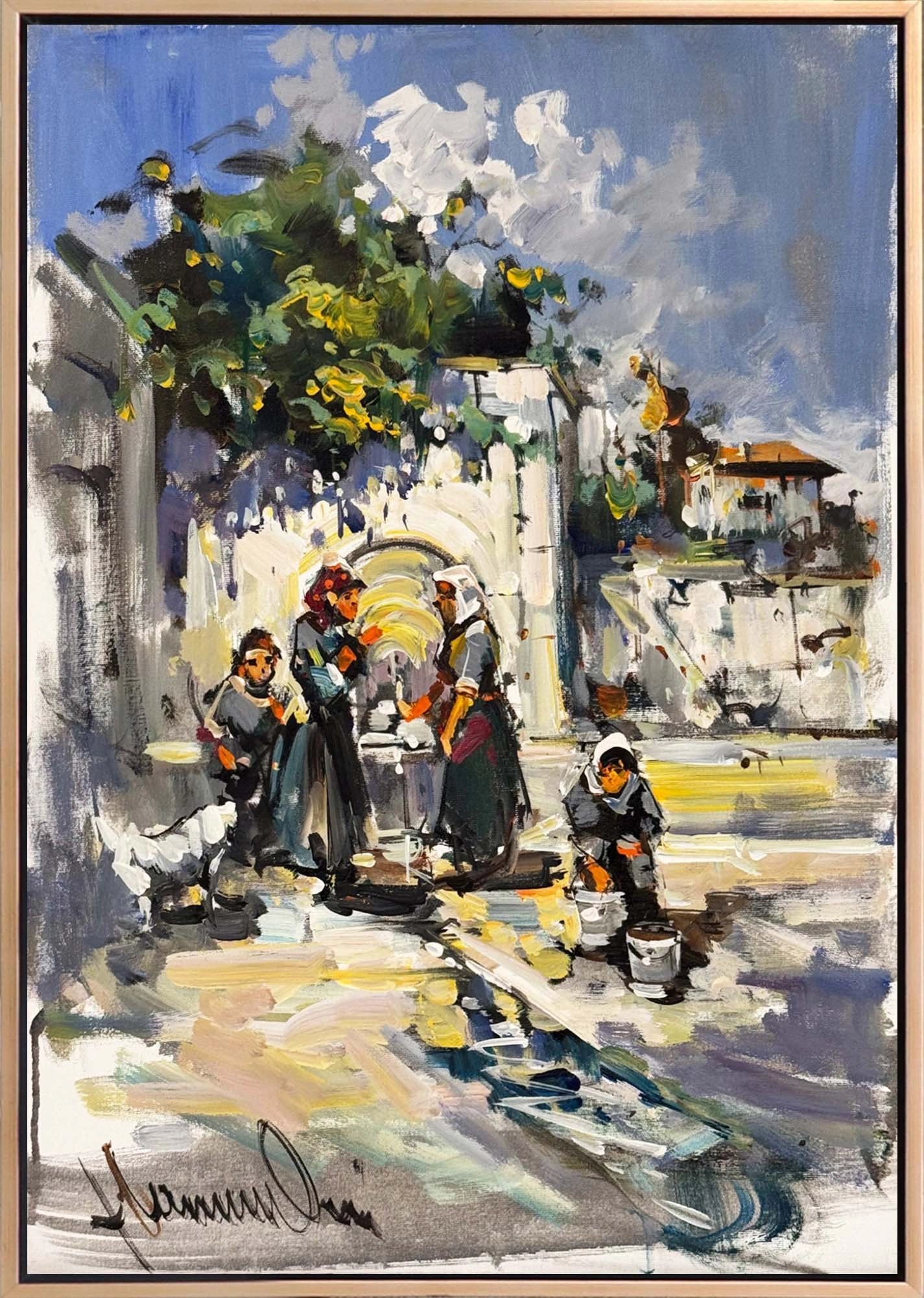 Köy Çeşmesi Yağlı Boya Tablosu