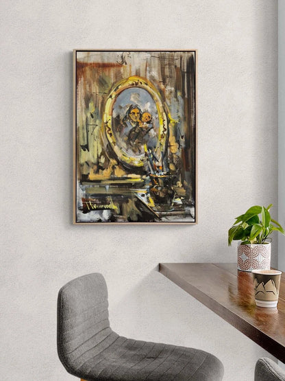 Çerçevede Hatıralar Yağlı Boya Tablosu