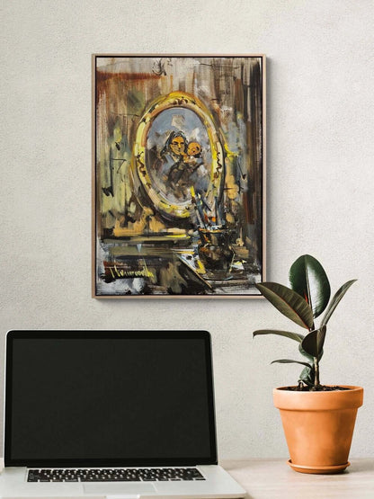 Çerçevede Hatıralar Yağlı Boya Tablosu