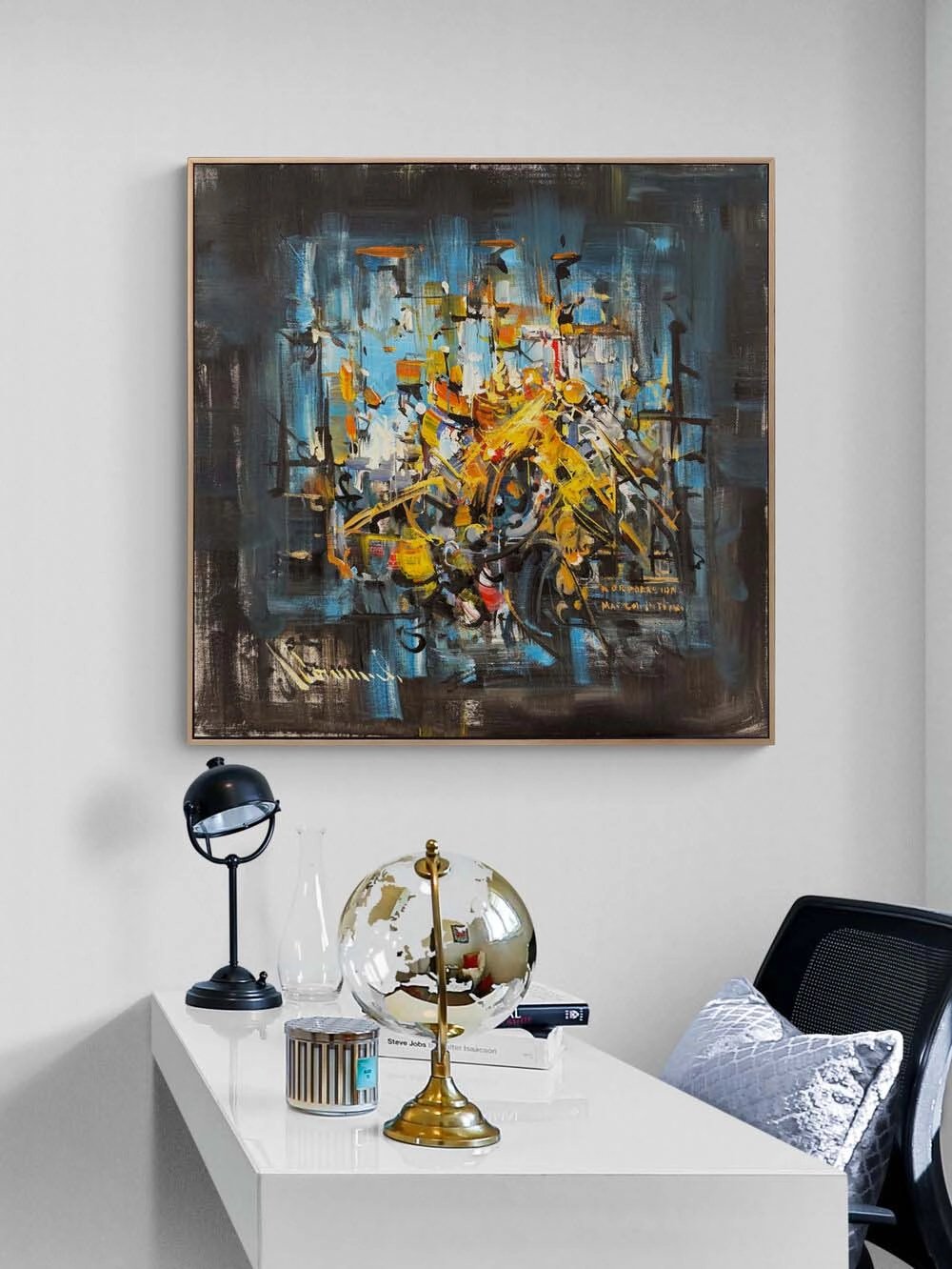 Görünmeyen Hat Yağlı Boya Tablosu