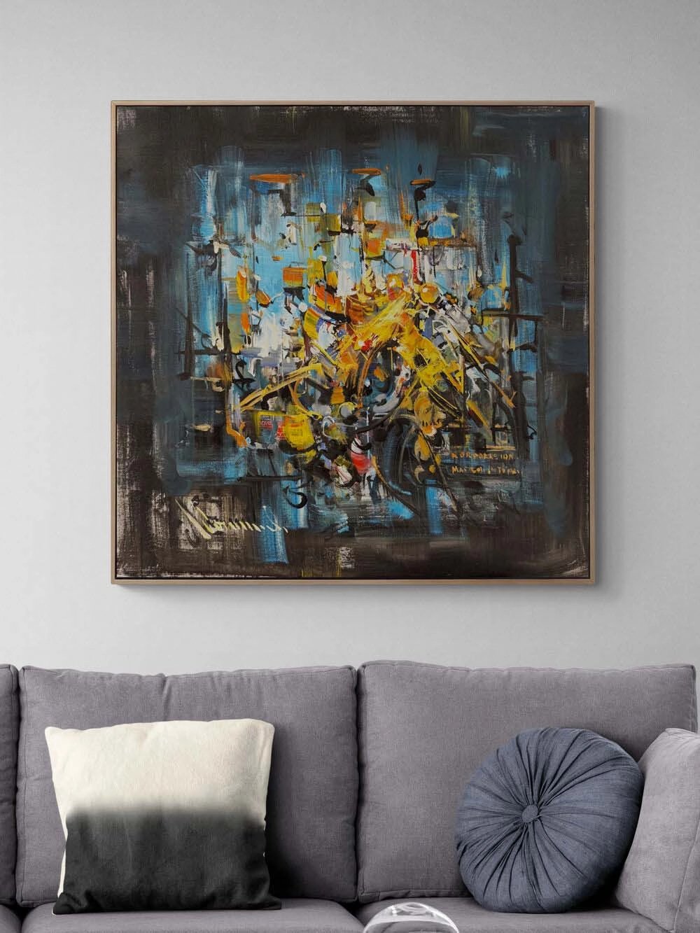 Görünmeyen Hat Yağlı Boya Tablosu