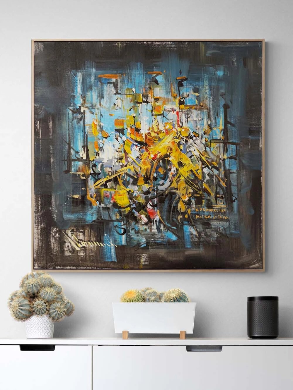 Görünmeyen Hat Yağlı Boya Tablosu