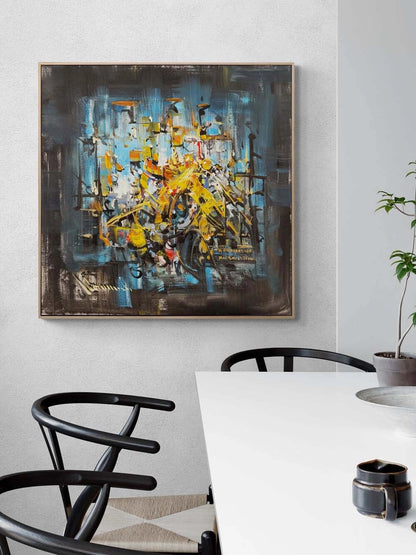 Görünmeyen Hat Yağlı Boya Tablosu