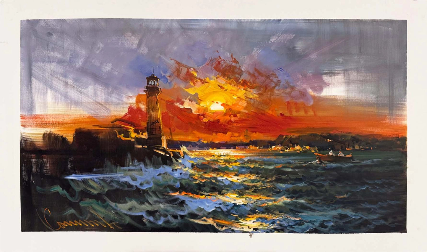 Son Gün Batımı Yağlı Boya Tablosu