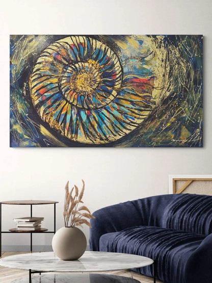 Soyut Fosil Yağlı Boya Tablosu