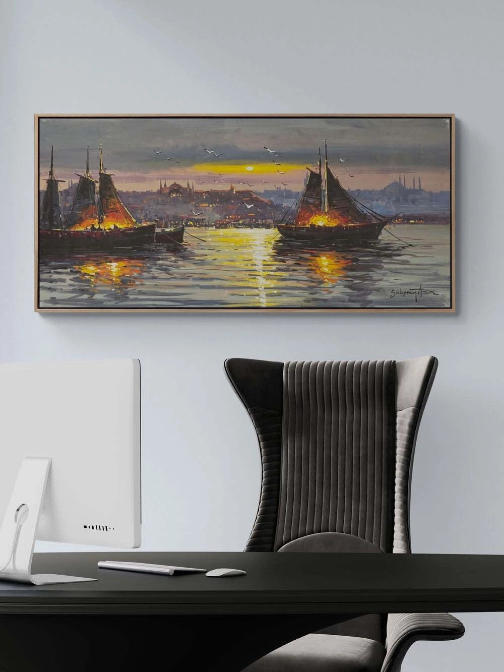 Boğazın Hikayesi Yağlı Boya Tablosu