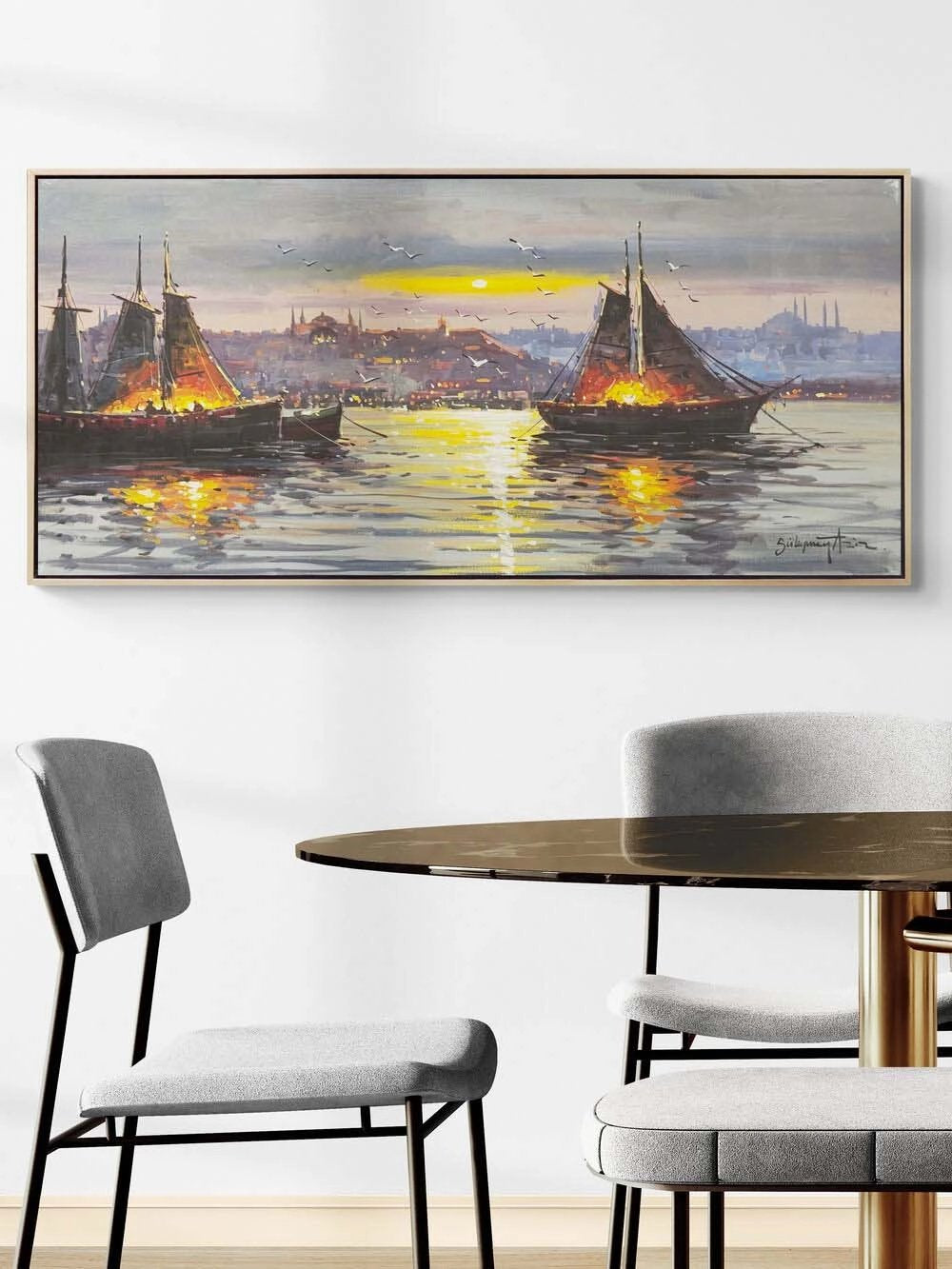 Boğazın Hikayesi Yağlı Boya Tablosu