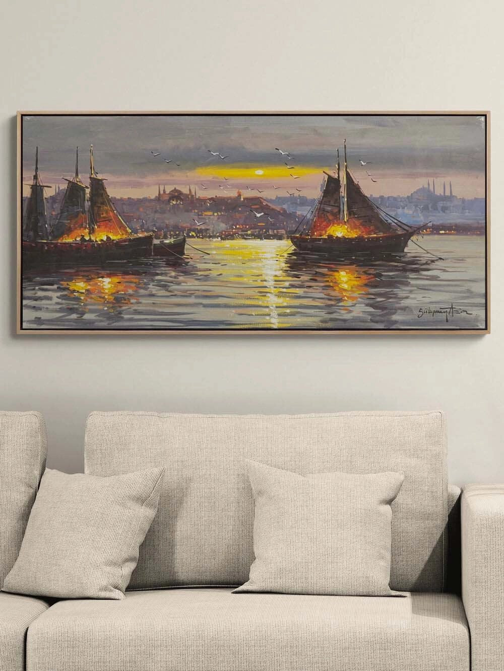 Boğazın Hikayesi Yağlı Boya Tablosu