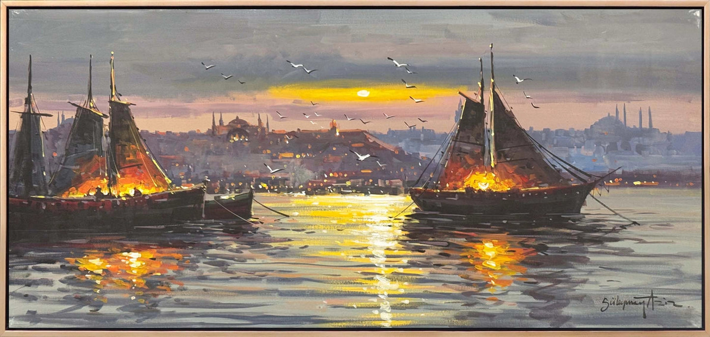 Boğazın Hikayesi Yağlı Boya Tablosu