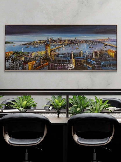 İstanbul’da Mavi Saat Yağlı Boya Tablosu