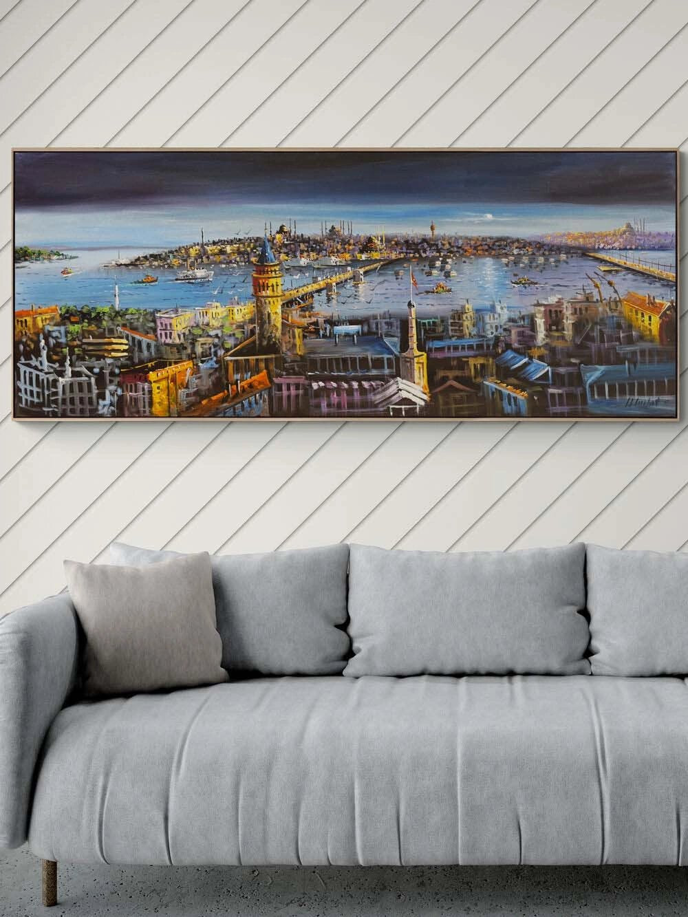 İstanbul’da Mavi Saat Yağlı Boya Tablosu