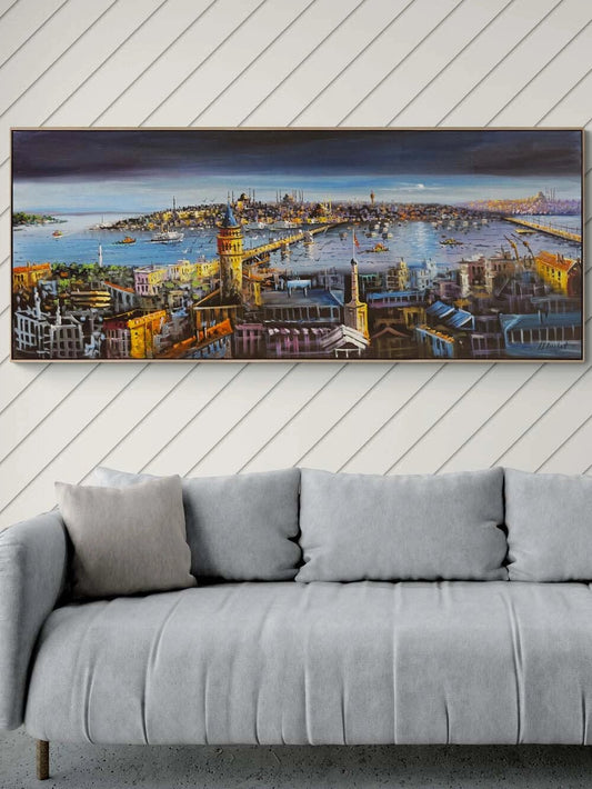 İstanbul’da Mavi Saat Yağlı Boya Tablosu