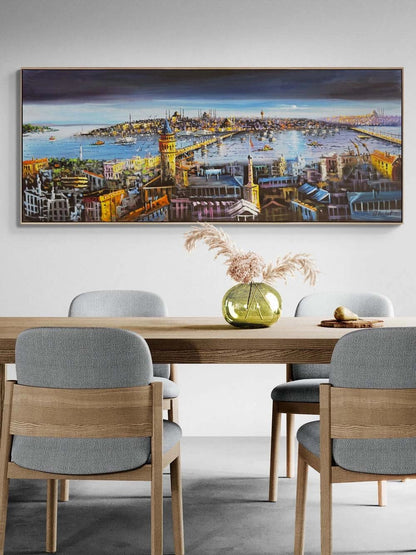 İstanbul’da Mavi Saat Yağlı Boya Tablosu