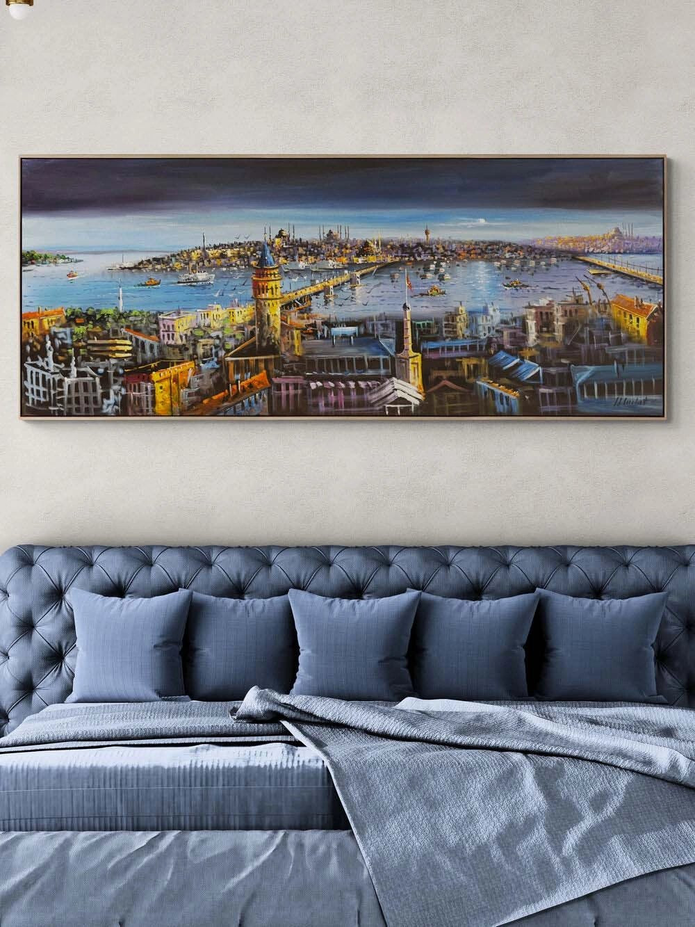 İstanbul’da Mavi Saat Yağlı Boya Tablosu