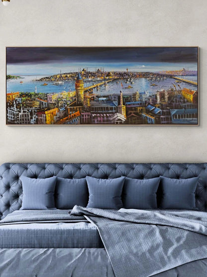 İstanbul’da Mavi Saat Yağlı Boya Tablosu