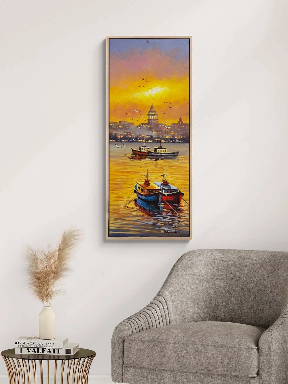 Akşamın Altın İzleri Yağlı Boya Tablosu