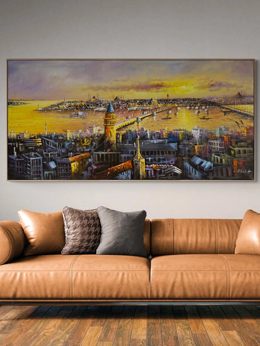 Suda Çizilen İstanbul Yağlı Boya Tablosu