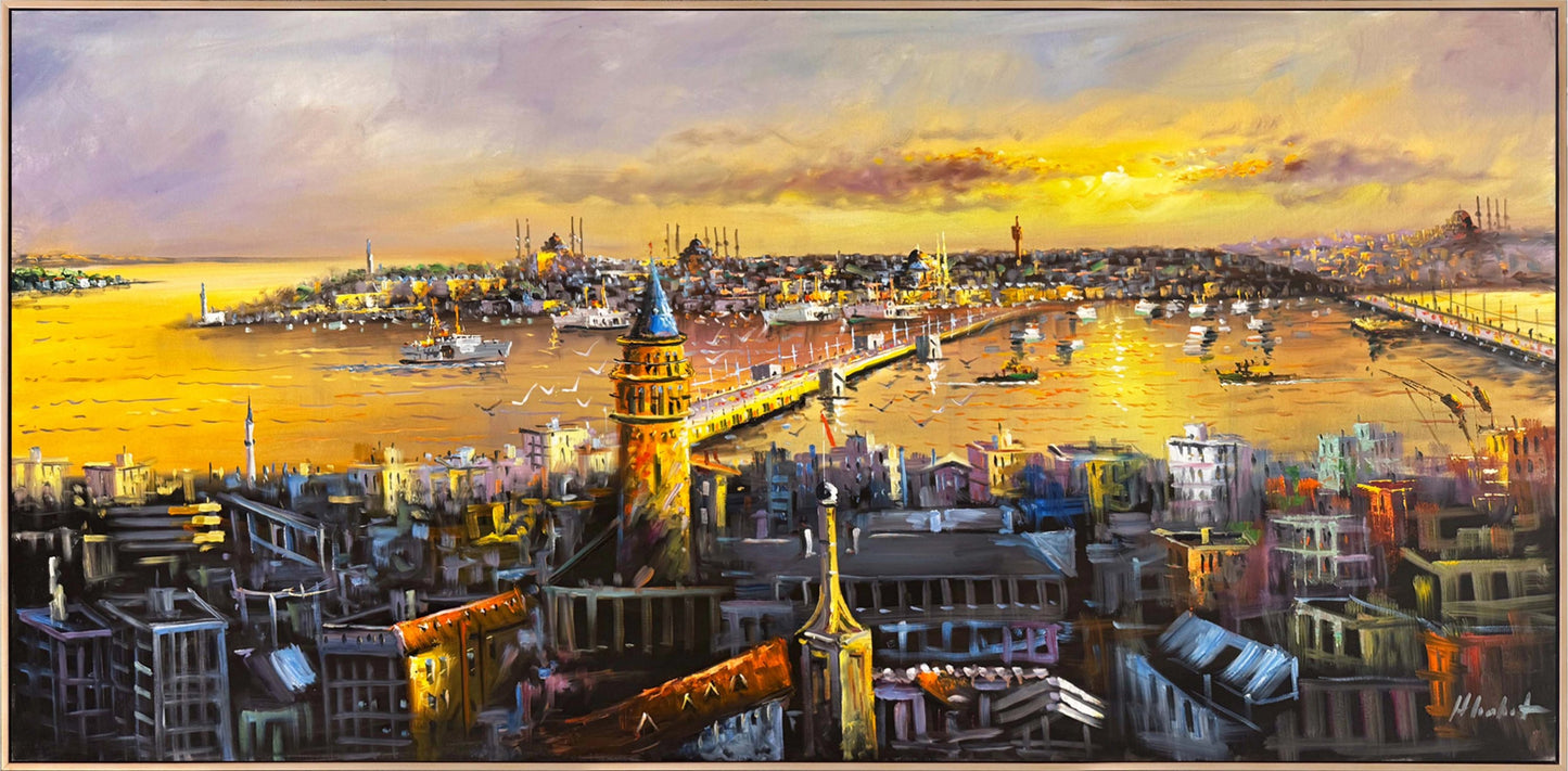 Suda Çizilen İstanbul Yağlı Boya Tablosu