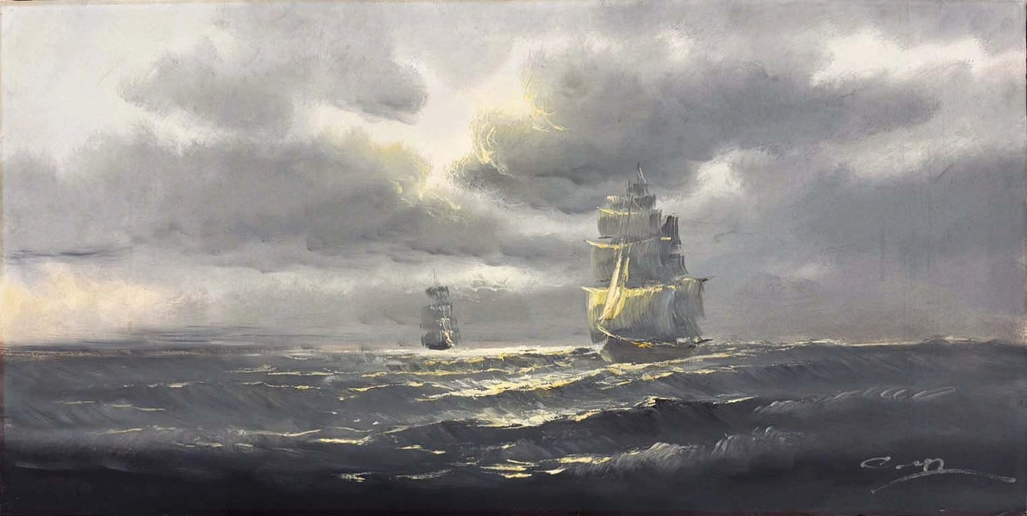 Derinlikte Ufuk Yağlı Boya Tablosu