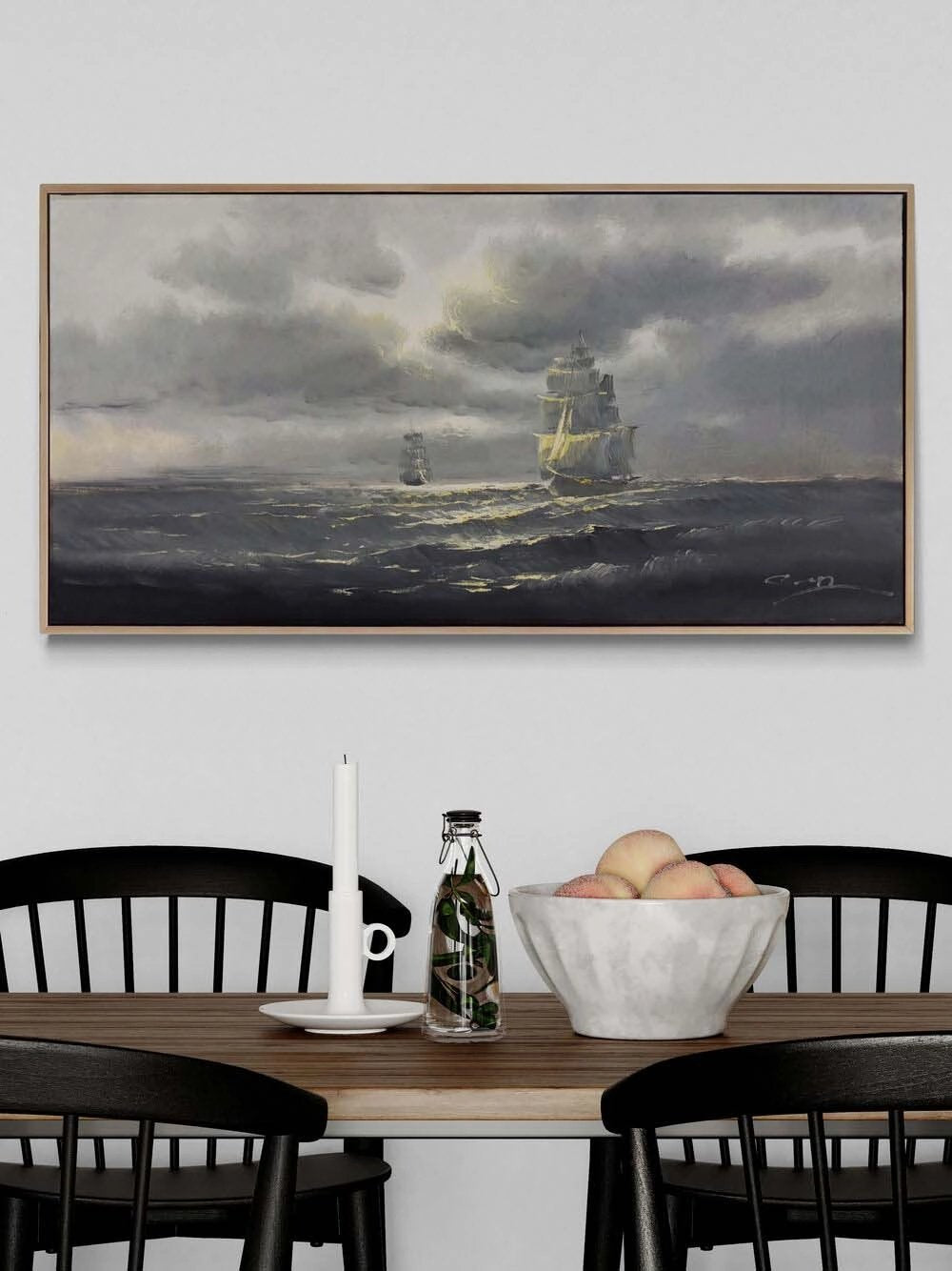 Derinlikte Ufuk Yağlı Boya Tablosu