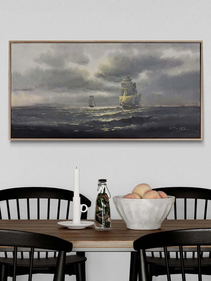 Derinlikte Ufuk Yağlı Boya Tablosu