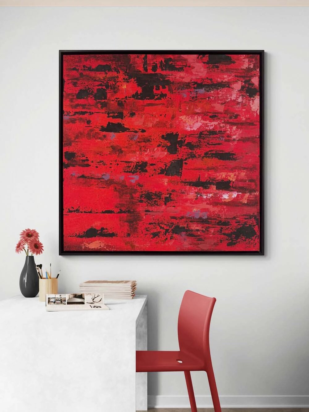 Kırmızının Ötesi Yağlı Boya Tablosu