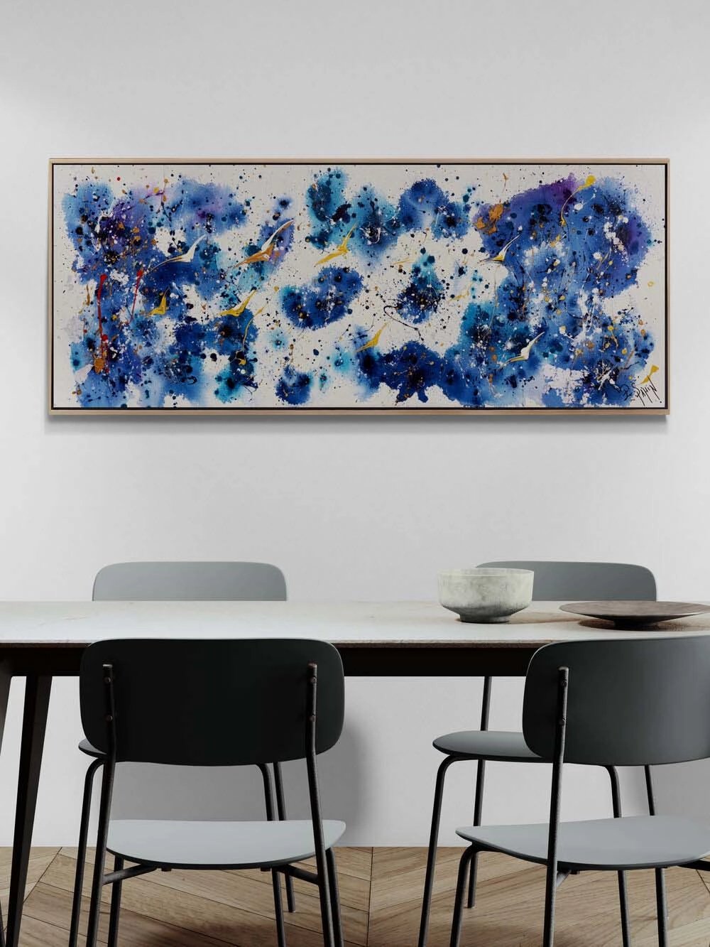 Lacivert Fırtına Yağlı Boya Tablosu