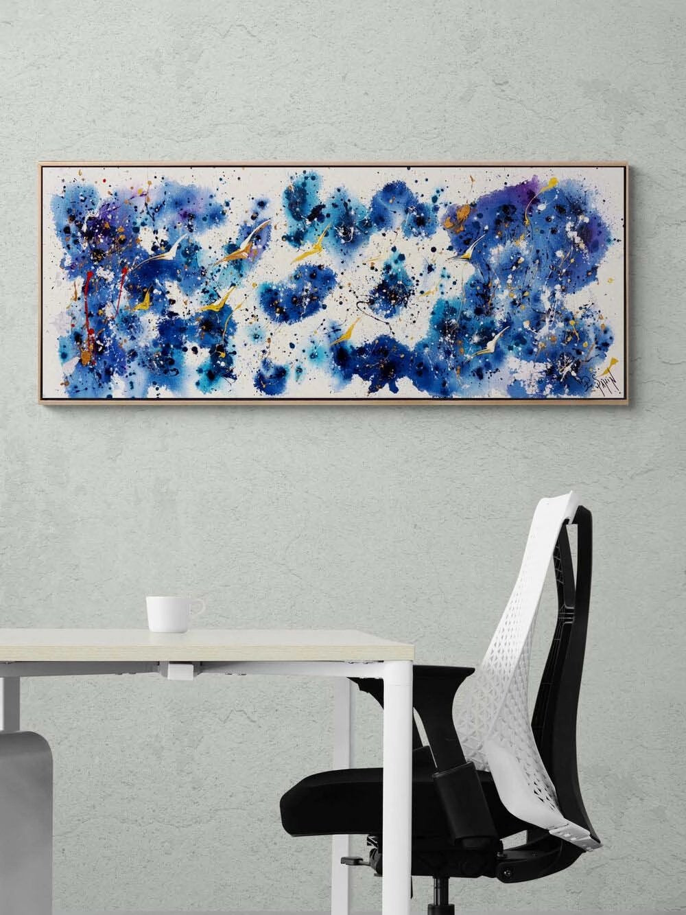 Lacivert Fırtına Yağlı Boya Tablosu